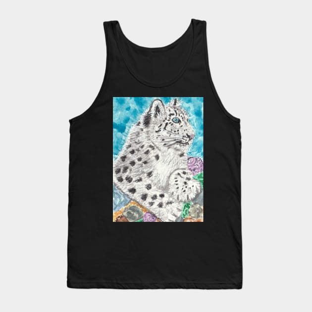 Snow leopard cat Tank Top by SamsArtworks